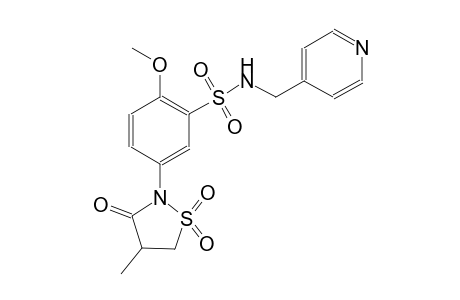 benzenesulfonamide, 2-methoxy-5-(4-methyl-1,1-dioxido-3-oxo-2-isothiazolidinyl)-N-(4-pyridinylmethyl)-