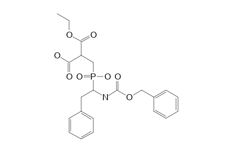 (R,S)-2-[(1-BENZYLOXYCARBONYLAMINO-2-PHENYL-ETHYL)-HYDROXY-PHOSPHINOYLMETHYL]-MALONIC-ACID-MONOETHYLESTER