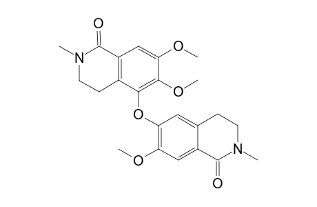 3',4'-Dihydro-7'-methoxy-6'-[3,4-dihydro-6,7-dimethoxy-2-methyl-1{(2H)-(isoquinolin-5"-yl)oxy]-2'-methyl-1'(2H)-isoquinolinone