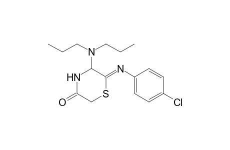 2-(4-Chlorophenylimino)-5-oxo-3-(di-n-propylamino)thiomorpholine