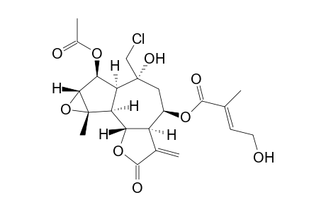 8.beta.-(4'-hydroxytiglyloxy)-2.beta.-acetoxy-14-chlorine-3.alpha.,4.alpha.-epoxy-10.alpha.-hydroxy-1.alpha.H,5.alpha.H,6.beta.H,7.alpha.H-guai-11(13)-ene-6,12-olide