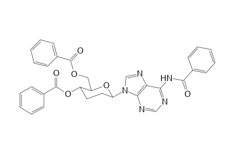 N(4)-Benzoyl-9-(4',6'-di-O-benzoyl-2',3'-dideoxy-.beta.-D-glucopyranosyl)adenine