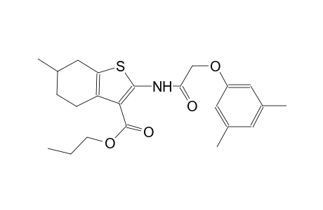 propyl 2-{[(3,5-dimethylphenoxy)acetyl]amino}-6-methyl-4,5,6,7-tetrahydro-1-benzothiophene-3-carboxylate