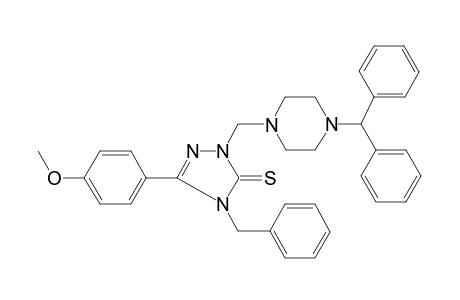 2-[(4-benzhydrylpiperazin-1-yl)methyl]-4-benzyl-5-(4-methoxyphenyl)-1,2,4-triazole-3-thione