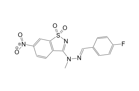 4-fluorobenzaldehyde methyl(6-nitro-1,1-dioxido-1,2-benzisothiazol-3-yl)hydrazone