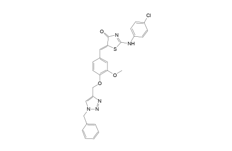 (Z)-5-(4-((1-Benzyl-1H-1,2,3-triazol-4-yl)methoxy)-3-methoxybenzylidene)-2-((4-chlorophenyl)amino)thiazol-4(5H)-one