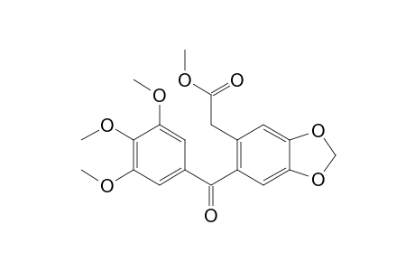 Methyl 3,4-methylenedioxy-6-(3',4',5'-trimethoxybenzoyl)phenylacetate