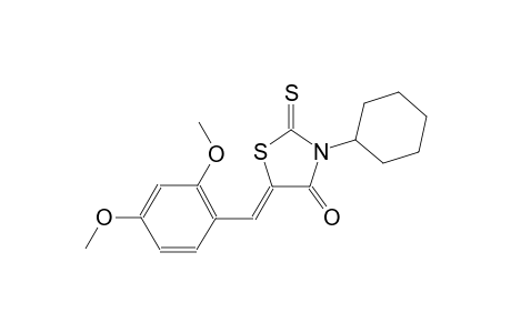 (5Z)-3-cyclohexyl-5-(2,4-dimethoxybenzylidene)-2-thioxo-1,3-thiazolidin-4-one