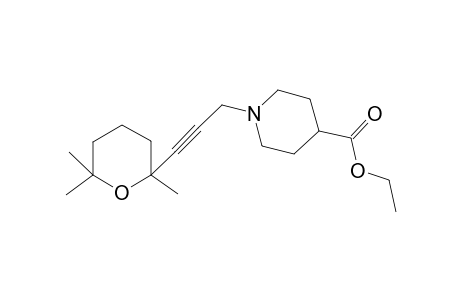 4-Piperidinecarboxylic acid, 1-[3-(tetrahydro-2,6,6-trimethyl-2H-pyran-2-yl)-2-propynyl]-, ethyl ester