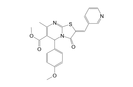 methyl (2Z)-5-(4-methoxyphenyl)-7-methyl-3-oxo-2-(3-pyridinylmethylene)-2,3-dihydro-5H-[1,3]thiazolo[3,2-a]pyrimidine-6-carboxylate