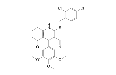 2-[(2,4-dichlorobenzyl)sulfanyl]-5-oxo-4-(3,4,5-trimethoxyphenyl)-1,4,5,6,7,8-hexahydro-3-quinolinecarbonitrile