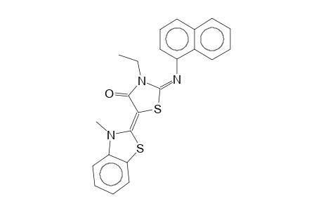 3-Ethyl-5-(3-methyl-2(3H)-benzothiazolylidene)-2-(1-naphthylimino)-4-thiazolidinone