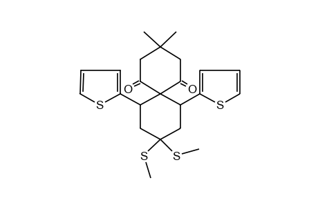 3,3-DIMETHYL-7,11-DI-2-THIENYLSPIRO[5.5]UNDECANE-1,5,9-TRIONE, 9-(DIMETHYL MERCAPTOLE)