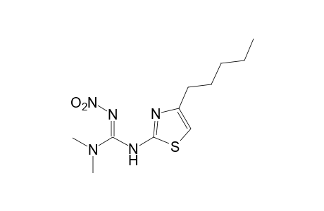 1,1-dimethyl-2-nitro-3-(4-pentyl-2-thiazolyl)guanidine