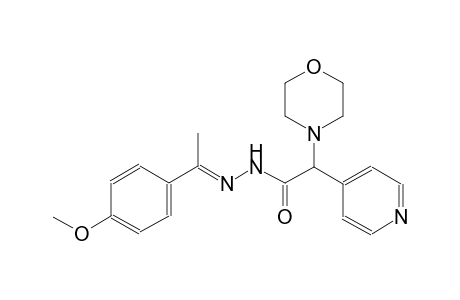 N'-[(E)-1-(4-methoxyphenyl)ethylidene]-2-(4-morpholinyl)-2-(4-pyridinyl)acetohydrazide