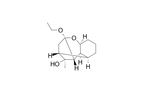 (+-)-(1S*,3R*,5R*,6S*,7S*,8S*,9R*)-3-ethoxy-6-methyl-2-oxatetracyclo[6.4.0.0(3,7).0(5,9)]dodecan-6-ol