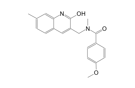 N-[(2-hydroxy-7-methyl-3-quinolinyl)methyl]-4-methoxy-N-methylbenzamide
