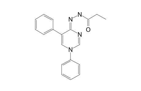 4(1H)-Pyrimidinone, 5-phenyl-, propanoylhydrazone