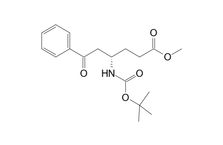 Methyl 4(S)-[(N-tert-Butoxycarbonyl)amino]-6-oxo-6-phenylheptanoate