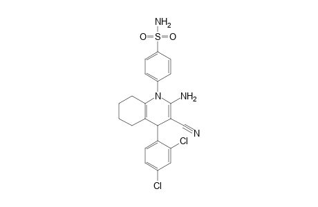 4-[2-Amino-3-cyano-4-(2,4-dichlorophenyl)-5,6,7,8-tetrahydroquinolin-1(4H)-yl]benzenesulfonamide
