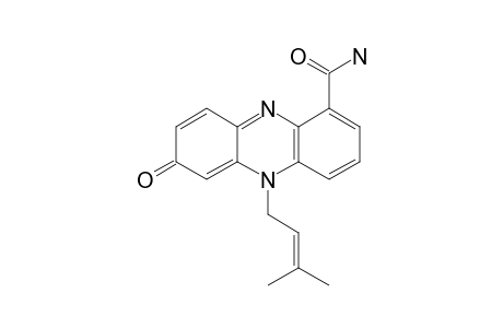 CHROMOPHENAZINE_C;5-(3'-METHYLBUT-2'-ENYL)-7-OXO-5,7-DIHYDROPHENAZINE-1-CARBOXAMIDE