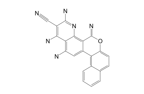 1,3,14-TRIAMINO-5-IMINO-5H-BENZO-[F]-(4H)-CHROMENO-[3,4-H]-CHINOLIN-2-CARBONITRILE