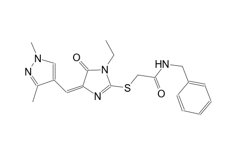 N-benzyl-2-({(4E)-4-[(1,3-dimethyl-1H-pyrazol-4-yl)methylene]-1-ethyl-5-oxo-4,5-dihydro-1H-imidazol-2-yl}sulfanyl)acetamide