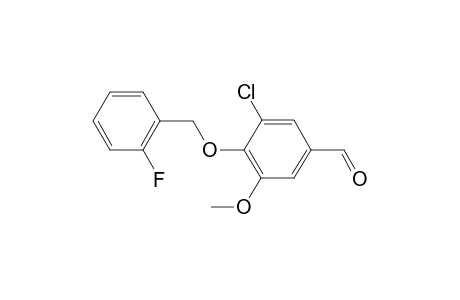 Benzaldehyde, 3-chloro-4(2-fluorobenzyloxy)-5-methoxy-