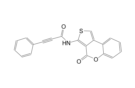 N-(4-oxo-4H-thieno[3,4-c]chromen-3-yl)-3-phenyl-2-propynamide