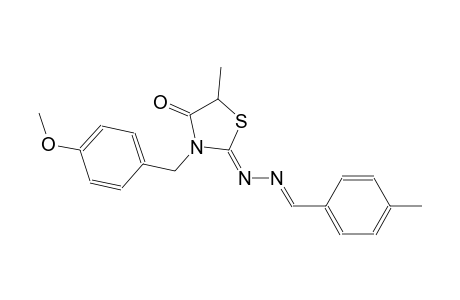 4-methylbenzaldehyde [(2Z)-3-(4-methoxybenzyl)-5-methyl-4-oxo-1,3-thiazolidin-2-ylidene]hydrazone