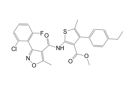 methyl 2-({[3-(2-chloro-6-fluorophenyl)-5-methyl-4-isoxazolyl]carbonyl}amino)-4-(4-ethylphenyl)-5-methyl-3-thiophenecarboxylate