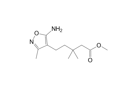5-(5-amino-3-methyl-4-isoxazolyl)-3,3-dimethylpentanoic acid methyl ester