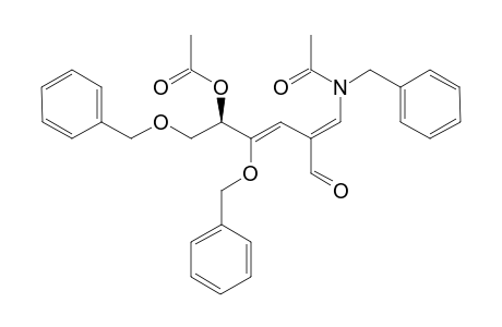 (E)-(5R)-1-(N-Acetyl-benzyl-amino)-1,2,3-trideoxy-2-formyl-5-O-acetyl-4,6-di-O-benzyl-hex-1,3-diene
