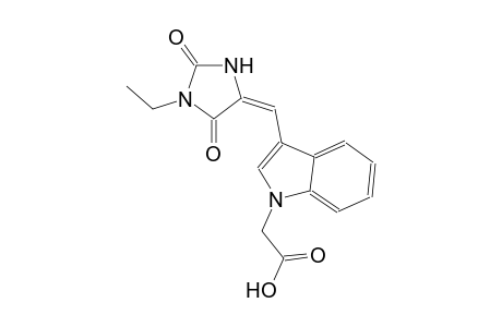 1H-indole-1-acetic acid, 3-[(E)-(1-ethyl-2,5-dioxo-4-imidazolidinylidene)methyl]-