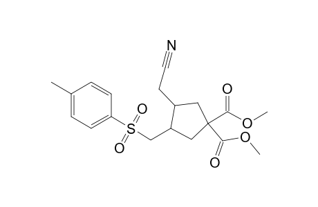 Dimethyl 3-Cyanomethyl-4-p-toluenesulfonylmethylcyclopentane-1,1-dicarboxylate