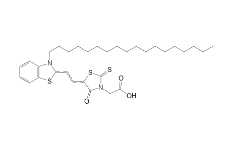 5-[(3-octadecyl-2-benzothiazolinylidene)ethylidene]-4-oxo-2-thioxo-3-thiazolidineacetic acid