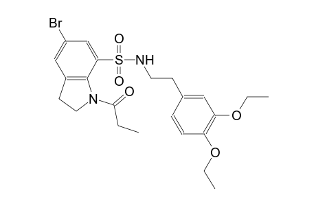 5-bromo-N-[2-(3,4-diethoxyphenyl)ethyl]-1-propionyl-7-indolinesulfonamide