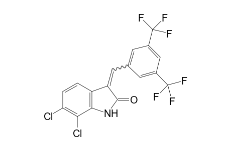 (E/Z)-3-[3,5-Bis(trifluoromethyl)benzylidene]-6,7-dichloroindolin-2-one