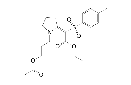 Ethyl [(p-methylphenyl)sulfonyl]-[1'-(3''-acetoxypropyl)pyrrolidin-2'-ylidene)acetate