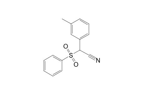 2-(3-Methylphenyl)-2-(phenylsulfonyl)ethanenitrile