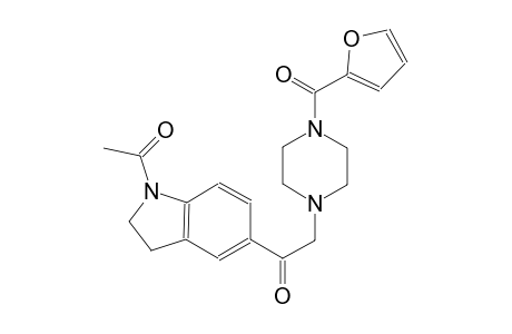 ethanone, 1-(1-acetyl-2,3-dihydro-1H-indol-5-yl)-2-[4-(2-furanylcarbonyl)-1-piperazinyl]-