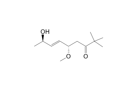 (5R*,8S*,6E)-8-hydroxy-5-methoxy-2,2-dimethyl-6-nonen-3-one