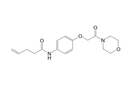 N-{4-[2-(4-morpholinyl)-2-oxoethoxy]phenyl}-4-pentenamide