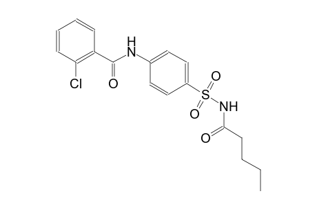 2-chloro-N-{4-[(pentanoylamino)sulfonyl]phenyl}benzamide