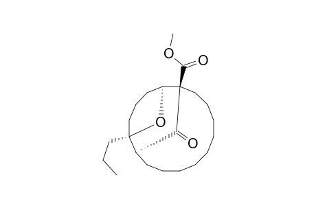 (1R*,11S*,12R*,16S*)-1-(Methoxycarbonyl)-12-propyl-18-oxatricyclo[9.5.1.1(12,16)]octadecan-17-one