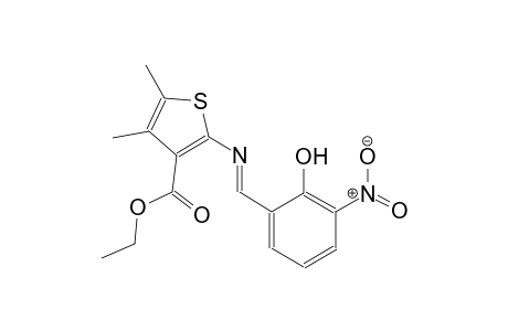 ethyl 2-{[(E)-(2-hydroxy-3-nitrophenyl)methylidene]amino}-4,5-dimethyl-3-thiophenecarboxylate