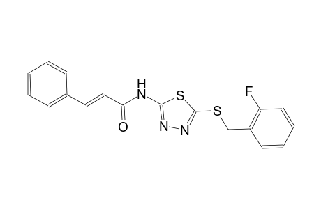(2E)-N-{5-[(2-fluorobenzyl)sulfanyl]-1,3,4-thiadiazol-2-yl}-3-phenyl-2-propenamide