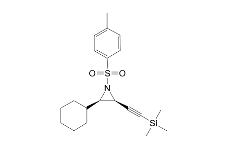 2-[(2S,3R)-3-cyclohexyl-1-(4-methylphenyl)sulfonyl-2-aziridinyl]ethynyl-trimethylsilane
