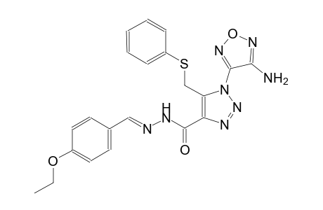 1-(4-amino-1,2,5-oxadiazol-3-yl)-N'-[(E)-(4-ethoxyphenyl)methylidene]-5-[(phenylsulfanyl)methyl]-1H-1,2,3-triazole-4-carbohydrazide