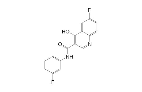 3-quinolinecarboxamide, 6-fluoro-N-(3-fluorophenyl)-4-hydroxy-